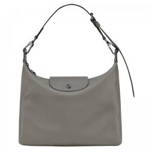 Torby Przez Ramię Damskie Longchamp Le Pliage Xtra M Hobo Leather Turtledove | PL8888TC