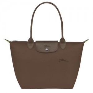 Torby Przez Ramię Damskie Longchamp Le Pliage Green M Tote Recycled canvas Terra | PL8808ZU