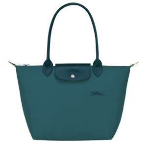 Torby Przez Ramię Damskie Longchamp Le Pliage Green M Tote Recycled canvas Paw | PL8806KO