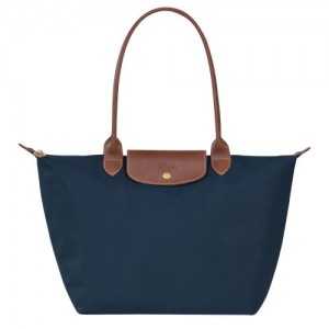 Torby Przez Ramię Damskie Longchamp Le Pliage Original L Tote Recycled canvas Granatowe | PL8804HA