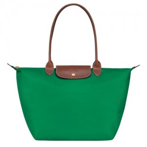 Torby Przez Ramię Damskie Longchamp Le Pliage Original L Tote Recycled canvas Zielone | PL8800SG