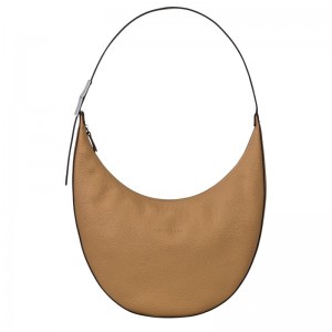 Torby Przez Ramię Damskie Longchamp Le Roseau Essential L Crossbody Leather Fawn | PL8878GS