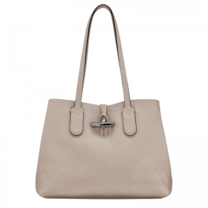 Torby Przez Ramię Damskie Longchamp Le Roseau Essential M Tote Leather Clay | PL8863VR