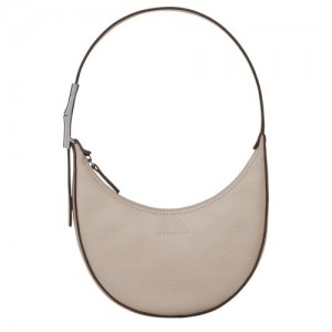 Torby Przez Ramię Damskie Longchamp Le Roseau Essential S Hobo Leather Clay | PL8823KO