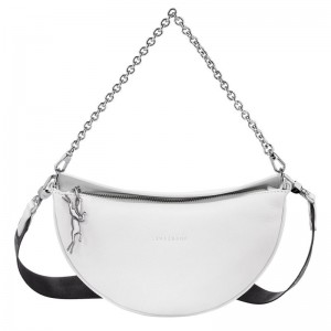 Torby Przez Ramię Damskie Longchamp Smile S Crossbody Leather Białe | PL8868NW