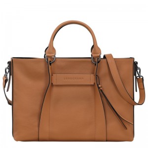 Torebka Damskie Longchamp 3D L Leather Natural | PL9124BE