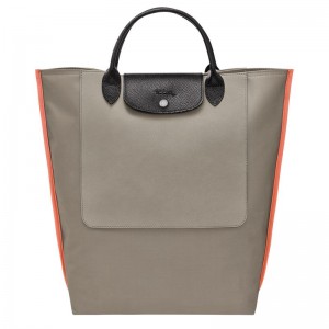 Torebka Damskie Longchamp Cabas M Tote Canvas Clay | PL9177NW