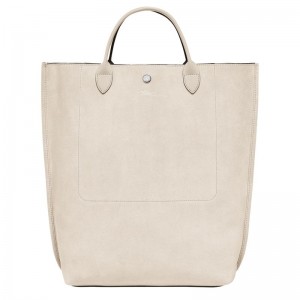 Torebka Damskie Longchamp Cabas M Tote Leather Linen | PL9192DF