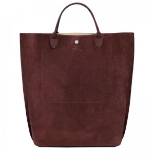 Torebka Damskie Longchamp Cabas M Tote Leather Bordowe | PL9191FD