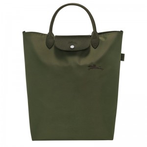 Torebka Damskie Longchamp Le Pliage Green M Tote Canvas Forest | PL9237ZU