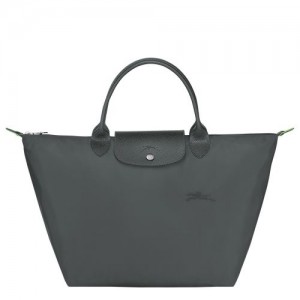 Torebka Damskie Longchamp Le Pliage Green M Recycled canvas Graphite | PL9061DF