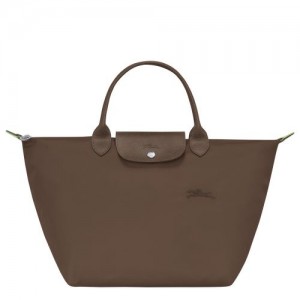 Torebka Damskie Longchamp Le Pliage Green M Recycled canvas Terra | PL9059AH