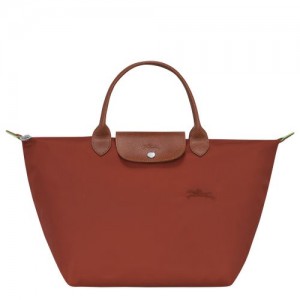 Torebka Damskie Longchamp Le Pliage Green M Recycled canvas Chestnut | PL9056IL