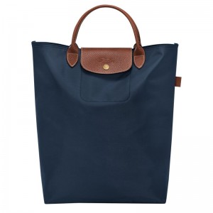 Torebka Damskie Longchamp Le Pliage Original M Tote Canvas Granatowe | PL9243FD