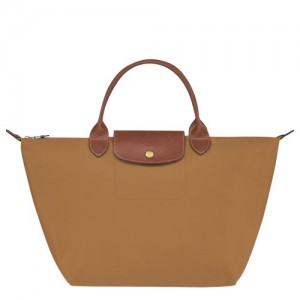 Torebka Damskie Longchamp Le Pliage Original M Recycled canvas Fawn | PL9075MQ