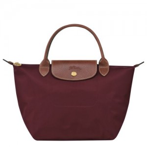 Torebka Damskie Longchamp Le Pliage Original S Recycled canvas Bordowe | PL9068ZU