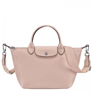 Torebka Damskie Longchamp Le Pliage Xtra S Leather Nude | PL9217DF