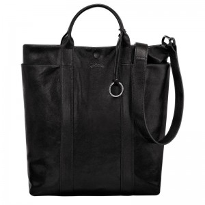 Torebka Damskie Longchamp Parisis M Tote Leather Czarne | PL9182VR