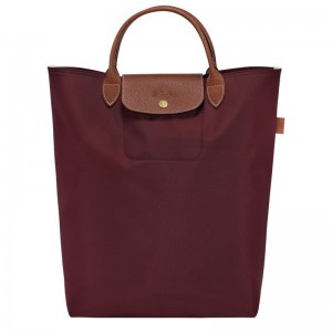 Torebka Męskie Longchamp Le Pliage Original M Tote Canvas Bordowe | PL7509XY