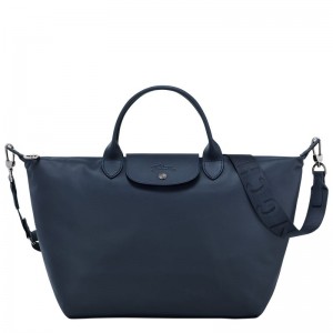 Torebka Męskie Longchamp Le Pliage Xtra L Leather Granatowe | PL7515MQ