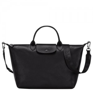 Torebka Męskie Longchamp Le Pliage Xtra L Leather Czarne | PL7451GS