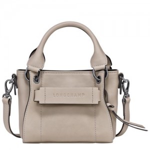 Torebki Małe Damskie Longchamp 3D XS Handbag Leather Clay | PL9264IL