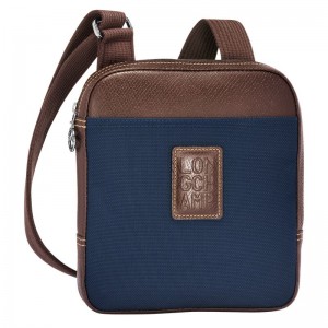 Torebki Małe Damskie Longchamp Boxford XS Crossbody Recycled canvas Niebieskie | PL9358EB