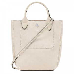 Torebki Małe Damskie Longchamp Cabas XS Tote Leather Linen | PL9385NW