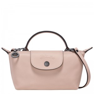 Torebki Małe Damskie Longchamp Le Pliage Xtra XS Pouch Leather Nude | PL9299PJ