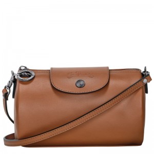 Torebki Małe Damskie Longchamp Le Pliage Xtra XS Crossbody Leather Cognac | PL9293HA