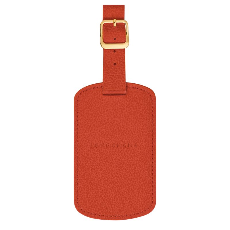 Akcesoria Damskie Longchamp Le FoulonnÉ Luggage tag Leather Paprika | PL8216QM