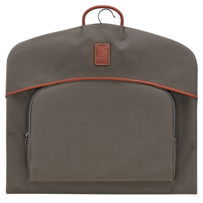 Akcesoria Męskie Longchamp Boxford Garment cover Recycled canvas Brązowe | PL7137DF