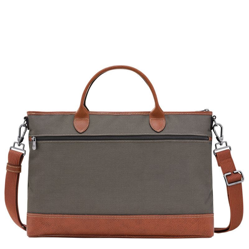 Aktówka Damskie Longchamp Boxford S Recycled canvas Brązowe | PL8669HA