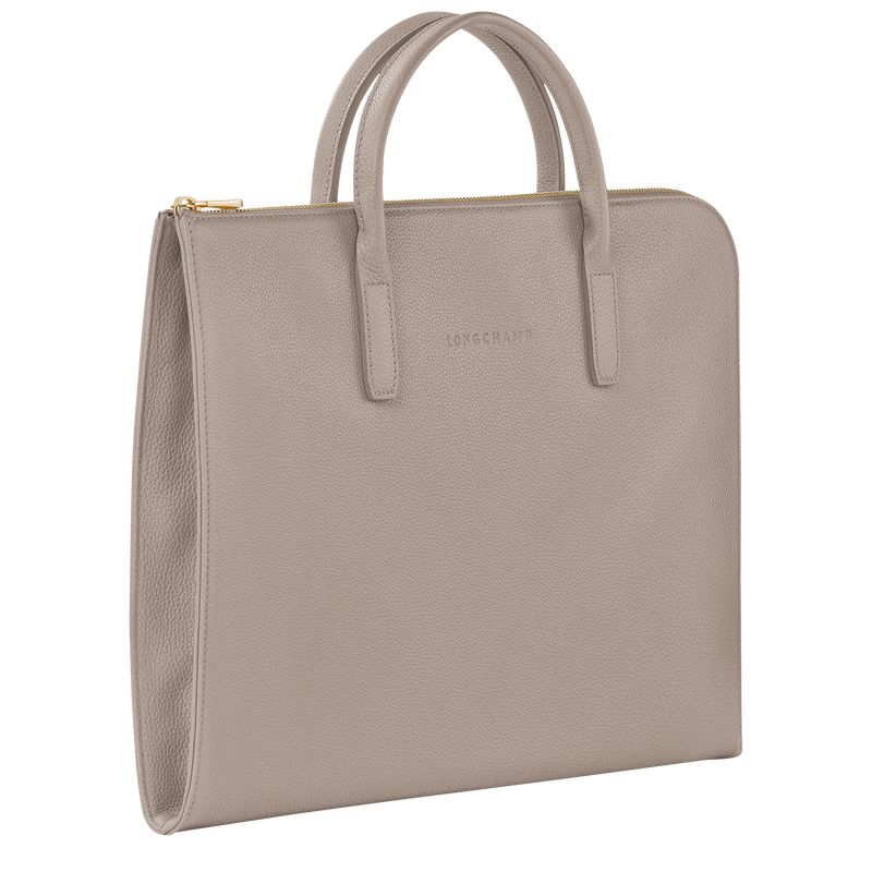 Aktówka Damskie Longchamp Le FoulonnÉ S Leather Turtledove | PL8660NW