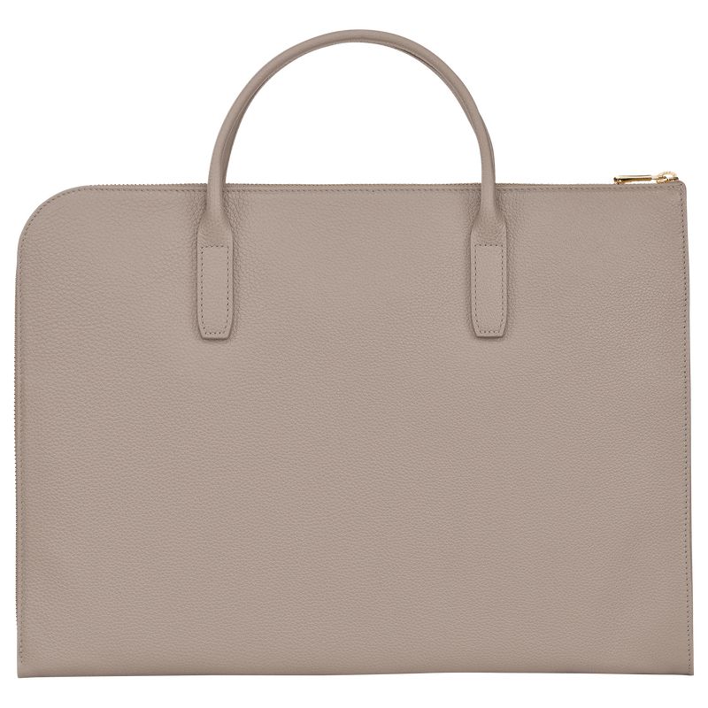 Aktówka Damskie Longchamp Le FoulonnÉ S Leather Turtledove | PL8660NW