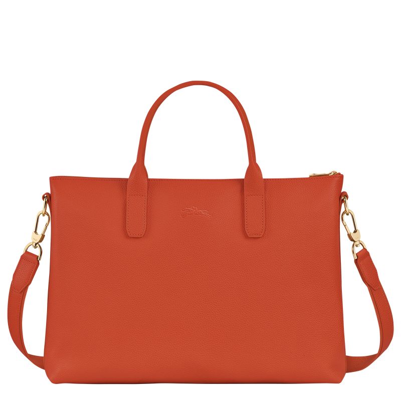 Aktówka Damskie Longchamp Le FoulonnÉ S Leather Paprika | PL8655VR