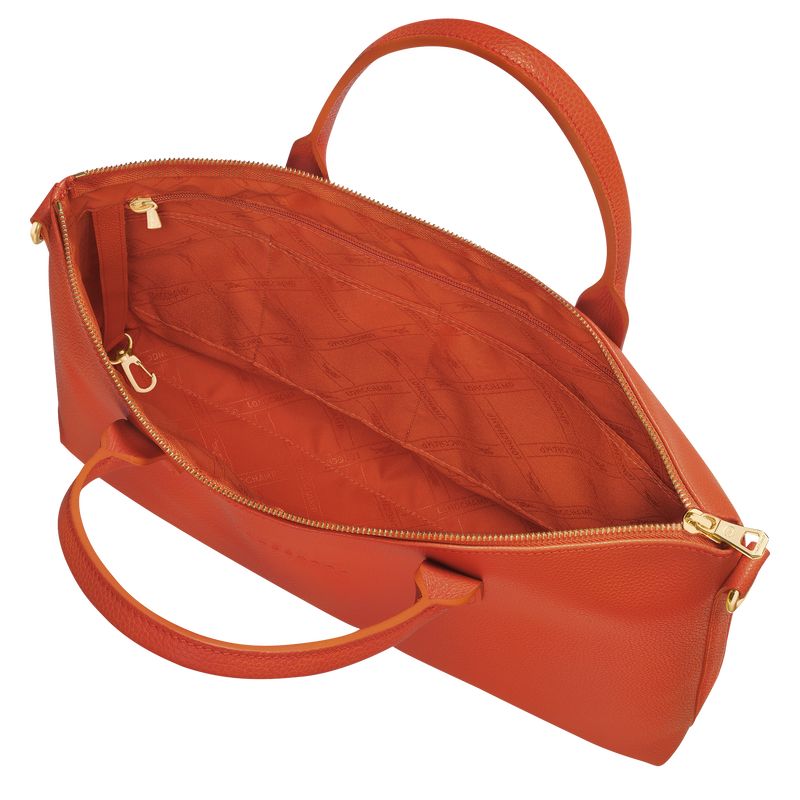 Aktówka Damskie Longchamp Le FoulonnÉ S Leather Paprika | PL8655VR