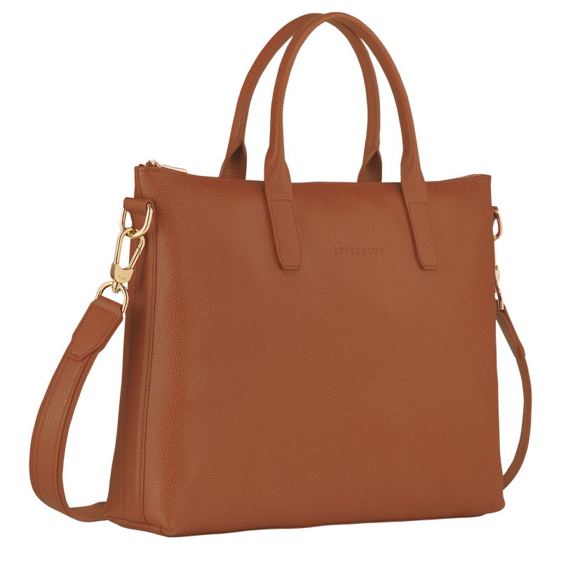 Aktówka Damskie Longchamp Le FoulonnÉ S Leather Caramel | PL8654CT