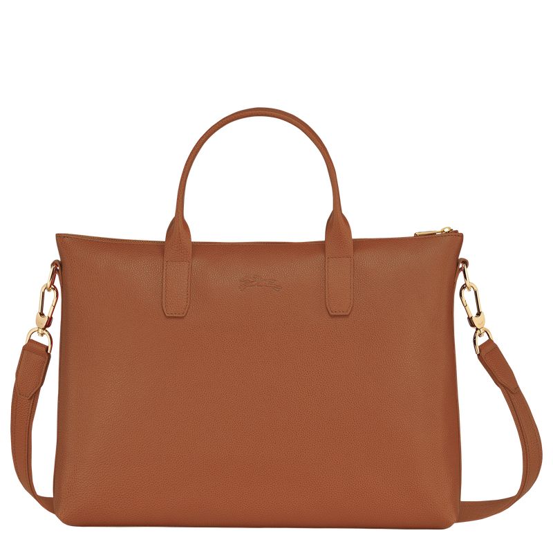 Aktówka Damskie Longchamp Le FoulonnÉ S Leather Caramel | PL8654CT