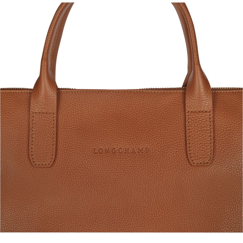 Aktówka Damskie Longchamp Le FoulonnÉ S Leather Caramel | PL8654CT