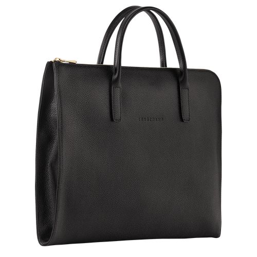 Aktówka Damskie Longchamp Le FoulonnÉ S Leather Czarne | PL8651LI