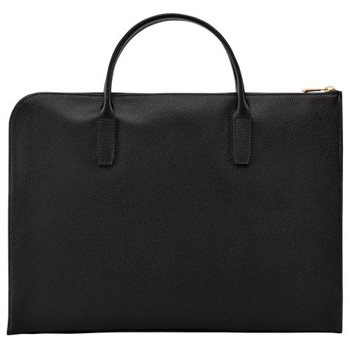 Aktówka Damskie Longchamp Le FoulonnÉ S Leather Czarne | PL8651LI