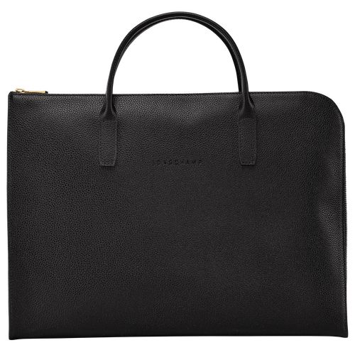 Aktówka Damskie Longchamp Le FoulonnÉ S Leather Czarne | PL8651LI