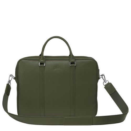 Aktówka Damskie Longchamp Le FoulonnÉ XS Leather Khaki | PL8647GS