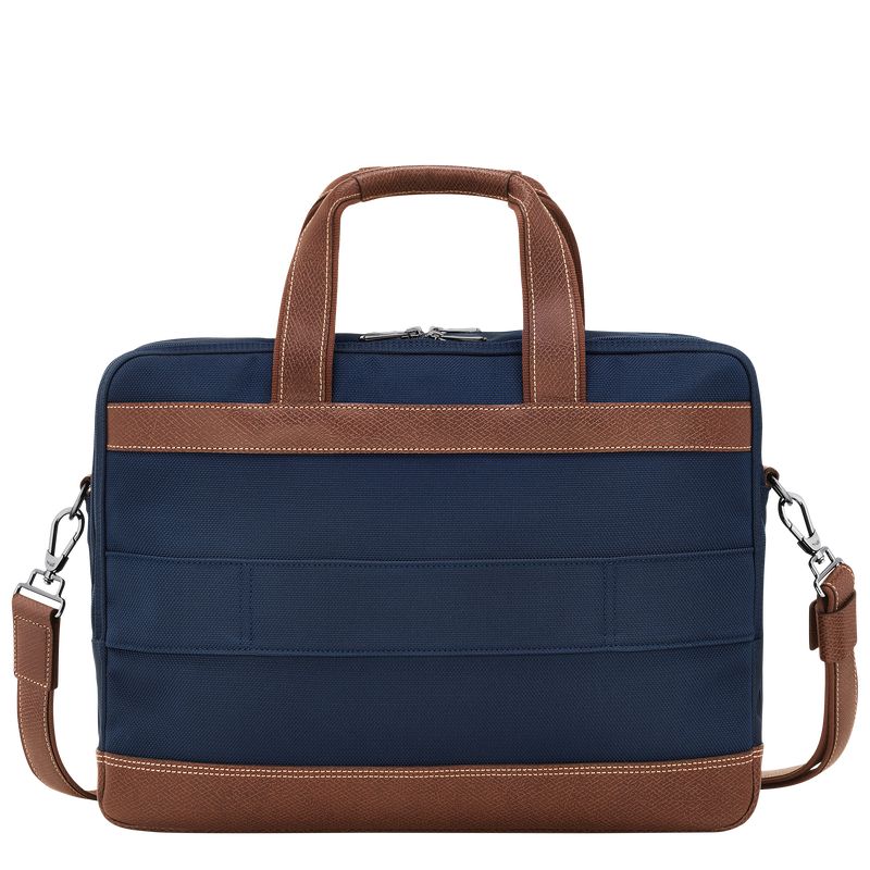 Aktówka Męskie Longchamp Boxford L Recycled canvas Niebieskie | PL7640TC