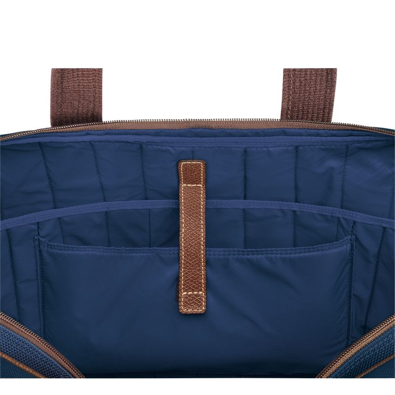 Aktówka Męskie Longchamp Boxford L Recycled canvas Niebieskie | PL7640TC