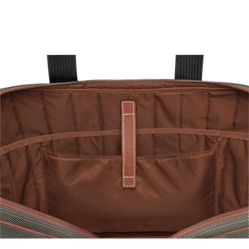 Aktówka Męskie Longchamp Boxford L Recycled canvas Brązowe | PL7639YX