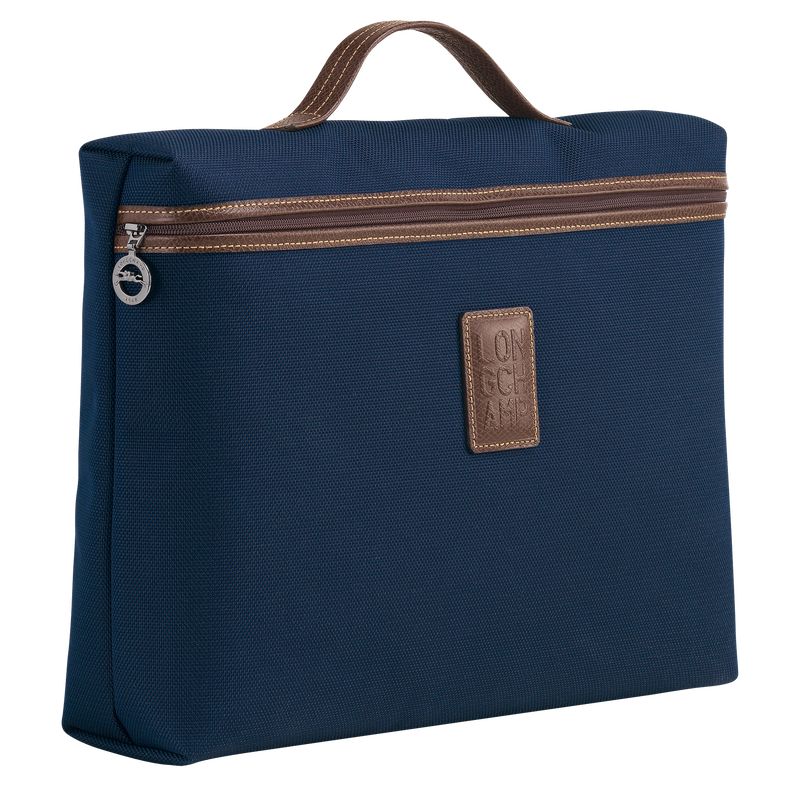 Aktówka Męskie Longchamp Boxford S Recycled canvas Niebieskie | PL7642EB