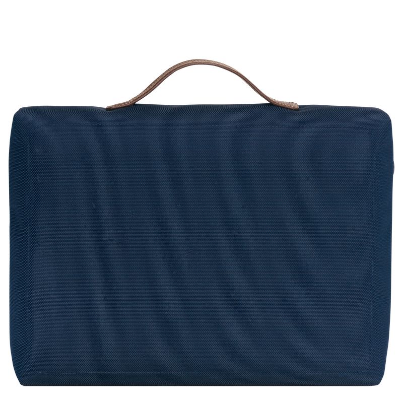 Aktówka Męskie Longchamp Boxford S Recycled canvas Niebieskie | PL7642EB