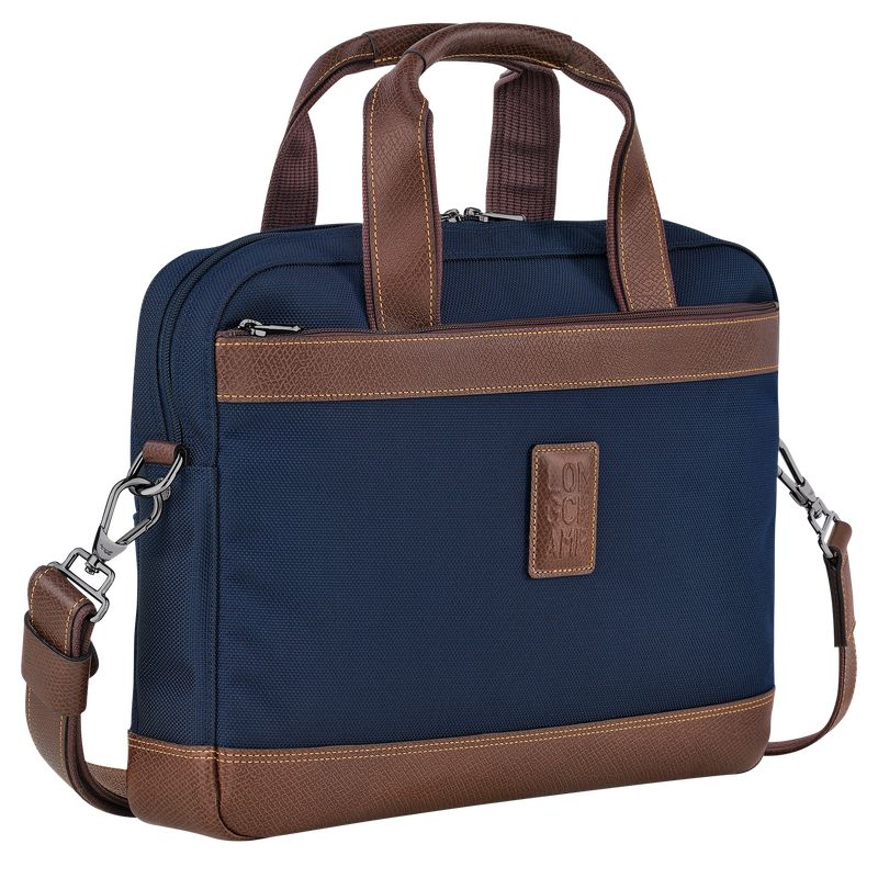 Aktówka Męskie Longchamp Boxford S Recycled canvas Niebieskie | PL7637IL